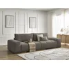 Image de Canapé droit convertible coffre ANAKIN tissu bouclette marron BOBOCHIC 3 places