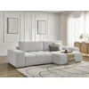 Image de Canapé d'angle convertible réversible coffre ANAKIN tissu bouclette gris clair réversible BOBOCHIC 4 places