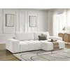 Image de Canapé d'angle convertible réversible coffre ANAKIN tissu bouclette blanc réversible BOBOCHIC 4 places