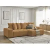 Image de Canapé d'angle convertible réversible coffre ANAKIN tissu bouclette jaune réversible BOBOCHIC 4 places