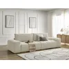 Image de Canapé droit convertible coffre ANAKIN tissu bouclette beige BOBOCHIC 3 places