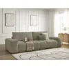Image de Canapé droit convertible coffre ANAKIN tissu texturé taupe BOBOCHIC 3 places