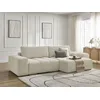 Image de Canapé d'angle réversible ANAKIN tissu bouclette beige réversible BOBOCHIC 4 places