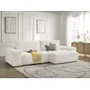 Image de Canapé d'angle réversible ANAKIN tissu texturé blanc réversible BOBOCHIC 4 places