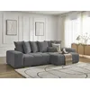 Image de Canapé d'angle réversible ANAKIN tissu bouclette gris foncé réversible BOBOCHIC 4 places