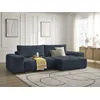 Image de Canapé d'angle réversible ANAKIN tissu texturé bleu foncé réversible BOBOCHIC 4 places