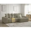 Image de Canapé d'angle réversible ANAKIN tissu texturé taupe réversible BOBOCHIC 4 places