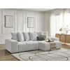 Image de Canapé d'angle réversible ANAKIN tissu bouclette gris clair réversible BOBOCHIC 4 places