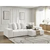 Image de Canapé d'angle réversible ANAKIN tissu bouclette blanc réversible BOBOCHIC 4 places