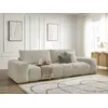 Image de Canapé droit fixe 3 places ANAKIN tissu texturé beige BOBOCHIC
