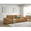 Image de Canapé droit fixe 3 places ANAKIN tissu bouclette jaune BOBOCHIC