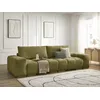 Image de Canapé droit fixe 3 places ANAKIN tissu texturé vert BOBOCHIC