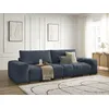 Image de Canapé droit fixe 3 places ANAKIN tissu texturé bleu foncé BOBOCHIC