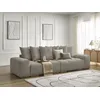 Image de Canapé droit convertible coffre ANAKIN tissu bouclette taupe BOBOCHIC 3 places