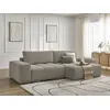 Image de Canapé d'angle réversible ANAKIN tissu bouclette taupe réversible BOBOCHIC 4 places