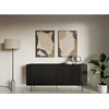 Image de Buffet 4 portes 200 cm MATHILDE pieds noir BOBOCHIC