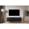 Image de Meuble TV 2 portes 1 tiroir 150 cm MATHILDE pieds noirs BOBOCHIC