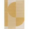Image de Tapis poils ras IRENA motif abstrait jaune 160x230 BOBOCHIC