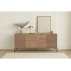 Image de Buffet 3 portes 3 tiroirs 180 cm AGATHE effet chêne BOBOCHIC