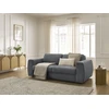 Image de Canapé droit convertible HUGO ouverture express tissu texturé gris foncé 140x190 BOBOCHIC 3 places