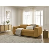 Image de Canapé droit convertible HUGO ouverture express tissu texturé jaune 140x190 BOBOCHIC 3 places