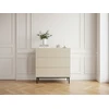 Image de Commode KASHA 3 tiroirs pieds noir beige BOBOCHIC