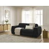 Image de Canapé droit convertible HUGO ouverture express gros côtelé noir 140x190 BOBOCHIC 3 places
