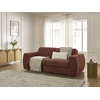 Image de Canapé droit convertible HUGO ouverture express gros côtelé orange 140x190 BOBOCHIC 3 places