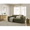 Image de Canapé droit convertible HUGO ouverture express tissu texturé vert 140x190 BOBOCHIC 3 places