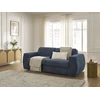 Image de Canapé droit convertible HUGO ouverture express gros côtelé bleu foncé 140x190 BOBOCHIC 3 places
