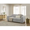 Image de Canapé droit convertible HUGO ouverture express gros côtelé gris clair 160x190 BOBOCHIC 3 places