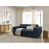 Image de Canapé droit convertible HUGO ouverture express tissu texturé bleu foncé 160x190 BOBOCHIC 3 places