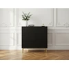 Image de Commode KASHA 3 tiroirs pieds or noir BOBOCHIC