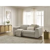 Image de Canapé droit convertible HUGO ouverture express tissu texturé beige 160x190 BOBOCHIC 3 places