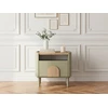 Image de Table de chevet 1 tiroir ENYRA pieds bois massif vert BOBOCHIC