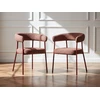 Image de Lot de 2 chaises ROSA tissu texturé rouge BOBOCHIC