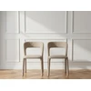 Image de Lot de 2 chaises PIA tissu beige BOBOCHIC