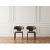 Image de Lot de 2 chaises MILA tissu texturé gris foncé BOBOCHIC