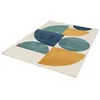 Image de Tapis poils ras ELOI motif abstrait bleu 120x170 BOBOCHIC