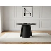 Image de Table à manger ronde GASTON 120 cm placage chêne noir BOBOCHIC