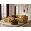Image de Canapé d'angle fixe LUIGI tissu lisse jaune angle gauche BOBOCHIC 3 places
