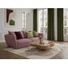 Image de Canapé droit fixe 3 places LUIGI tissu lisse rose BOBOCHIC