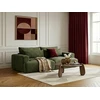 Image de Canapé droit fixe 3 places assise profonde TWINY tissu lisse vert BOBOCHIC