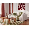 Image de Canapé droit convertible ouverture express 3 places BRADLEY tissu bouclette blanc BOBOCHIC 3 places