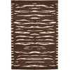 Image de Tapis poils longs TAVARO motif abstrait marron 160x230 BOBOCHIC
