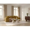 Image de Canapé droit fixe 2 places NEVADA tissu chenille jaune BOBOCHIC