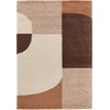 Image de Tapis poils longs SORELLA motif graphique beige 120x170 BOBOCHIC