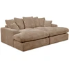 Image de Canapé 3 places causeuse avec assise profonde NEVADA gros côtelé doux taupe BOBOCHIC