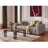 Image de Canapé droit convertible ouverture express 3 places BRADLEY tissu bouclette taupe BOBOCHIC 3 places