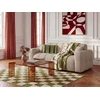 Image de Canapé droit convertible ouverture express 3 places BRADLEY tissu bouclette beige BOBOCHIC 3 places